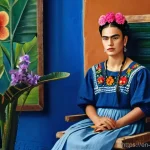멕시코 유명 예술가  프리다 칼로 디에고 리베라 - **Frida's Intimate Studio at Casa Azul:**
    "A vibrant, highly detailed, and emotionally rich imag...