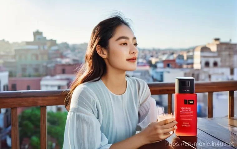 멕시코에서 한국 화장품 인기 브랜드 - **Prompt 1: Mexican Woman Applying K-Beauty Sunscreen in a Vibrant Setting**
"A young Mexican wo...