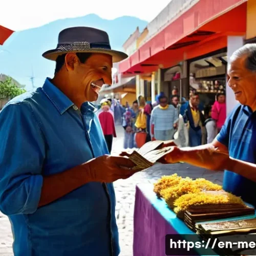 Home 7 멕시코에서 신용카드 사용 가능 여부 - **Prompt 1: Modern Transactions Meet Traditional Charm in Mexico**
"A split image depicting two ...